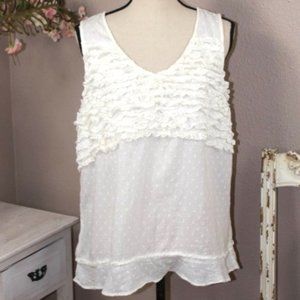Vintage America Ruffle/Lace Top